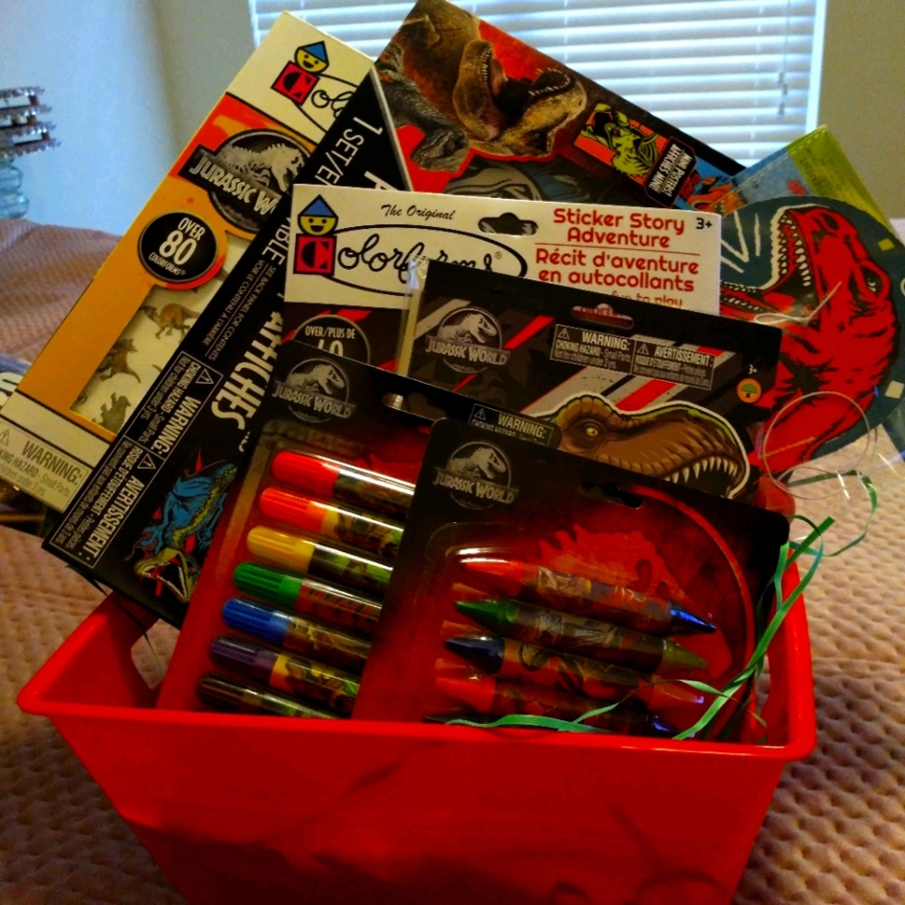 Jurassic World themed Easter Basket